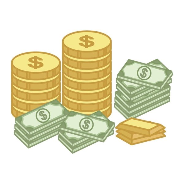 Кучка купюры денег клипарт
