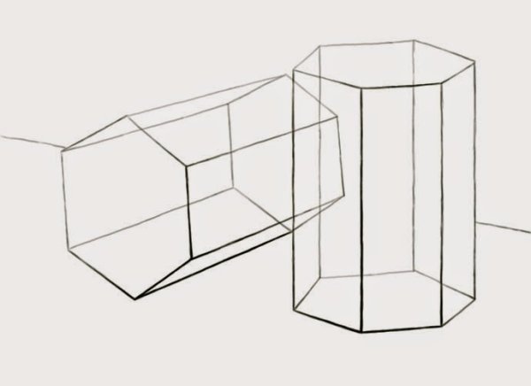 Лежачая Призма карандашом