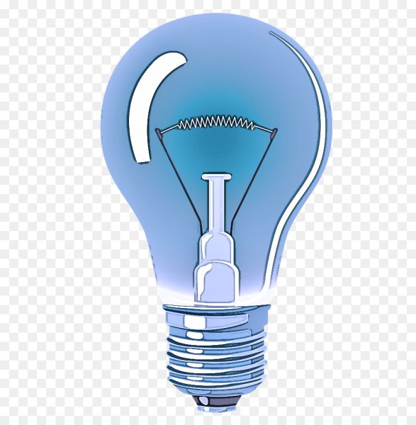 Лампочка на синем фоне