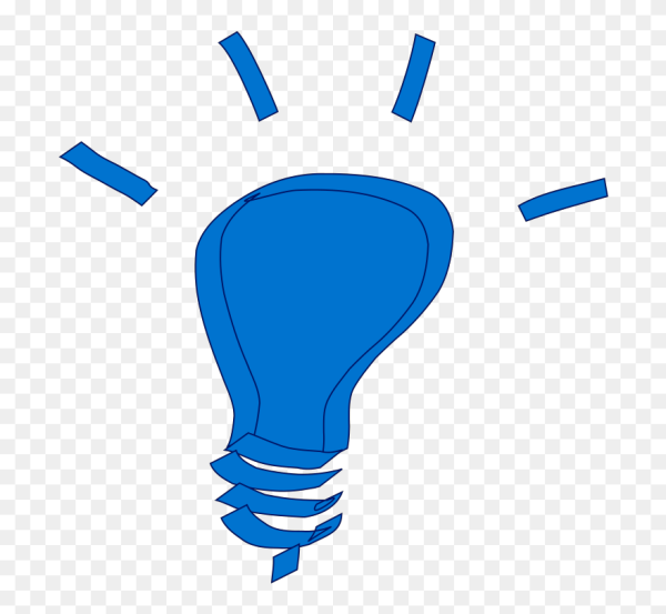 Синяя лампочка рисунок