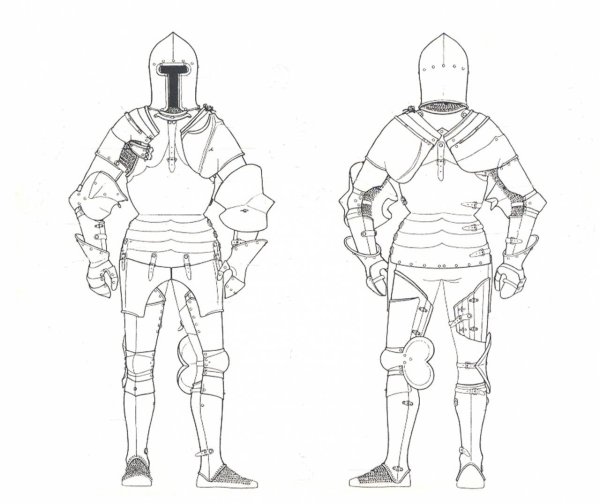 Доспехи рыцарей средневековья чертежи