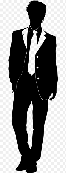 Силуэт мужчины в костюме