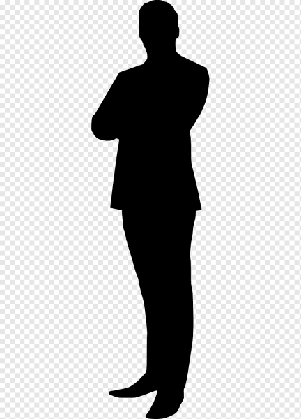 Силуэт человека на прозрачном фоне