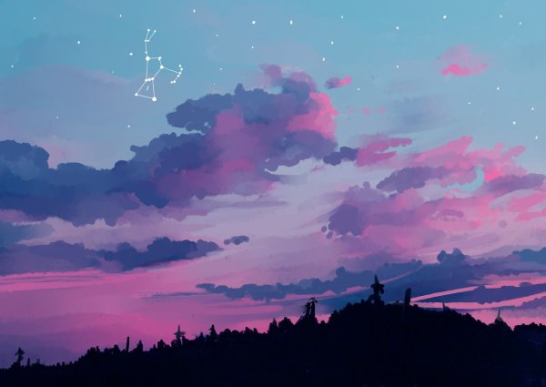 Фиолетовое небо аниме