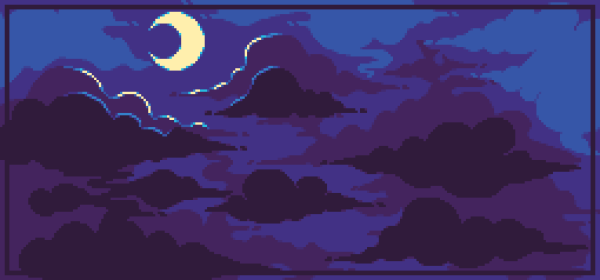 Пиксельное ночное небо