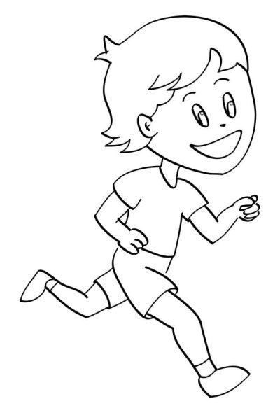 Бег раскраска