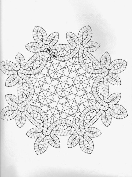 Вологодское кружево сколок салфетка