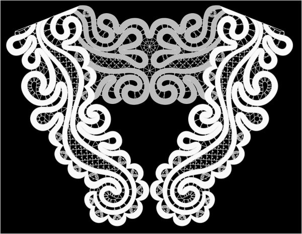 Румынское шнурковое кружево трафарет