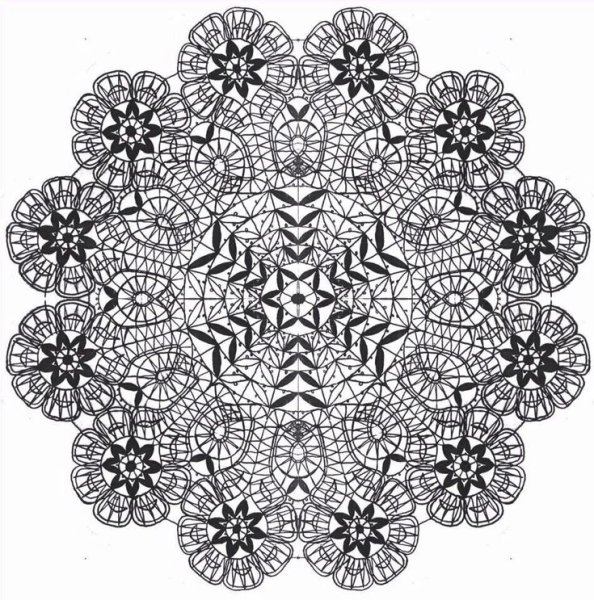 Сколки кружева на коклюшках салфетки