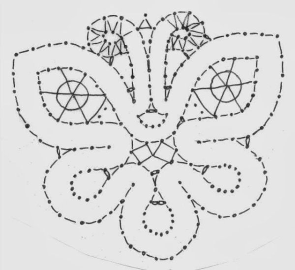 Сколок снежинки Вологодское кружево