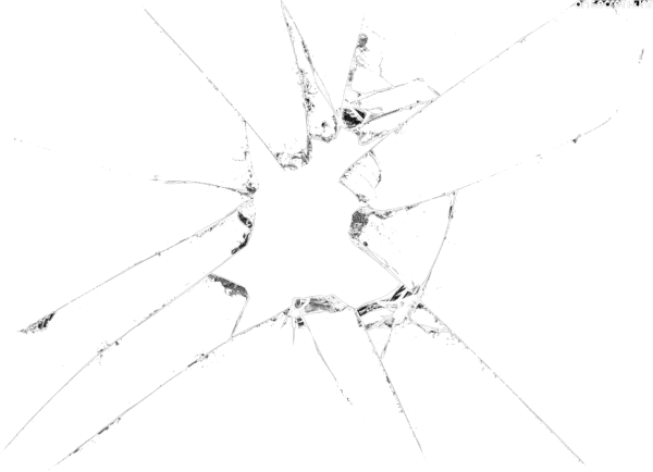 Эффект разбитого стекла без фона