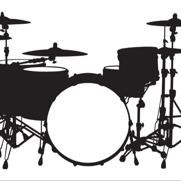 Барабанная установка силуэт