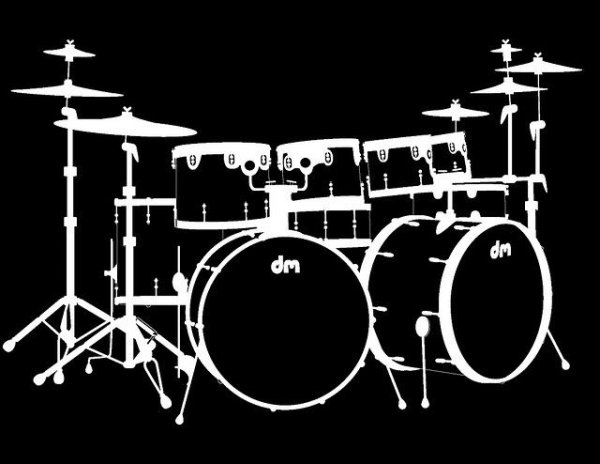 Барабан черно белый