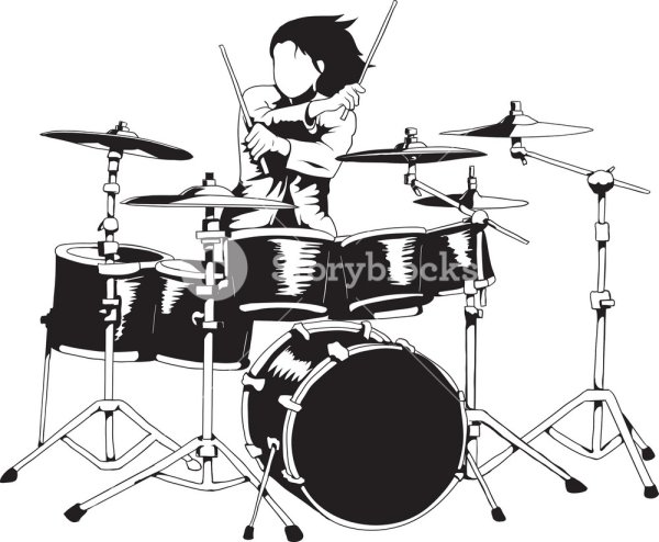 Силуэт барабанщика