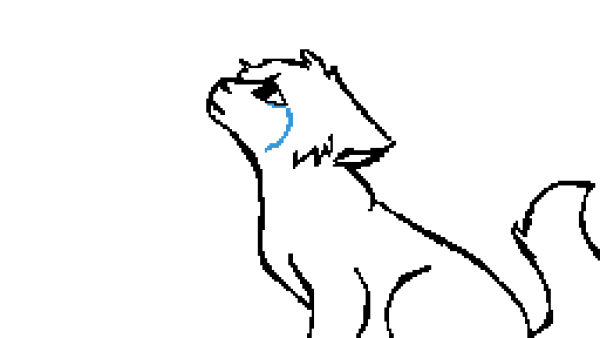 Нарисовать кота который плачет