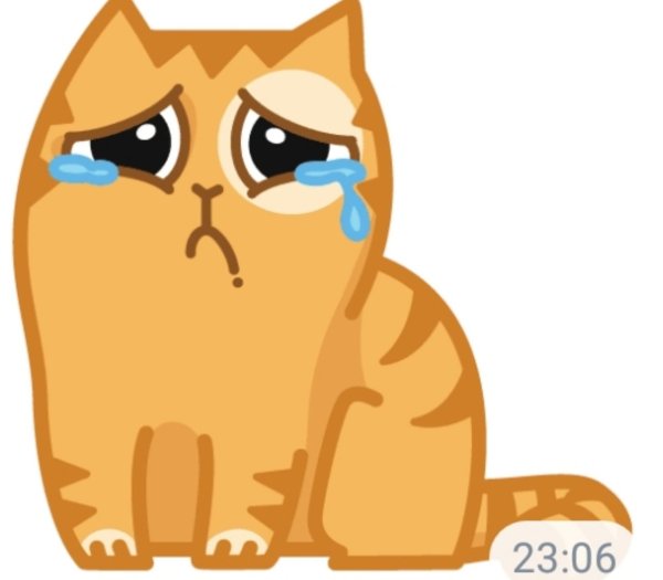 Кот плачет мультяшный
