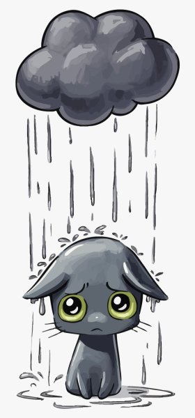 Кот Саймон грустный