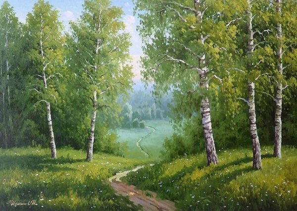 Художник Максим Ильин Лесной пейзаж