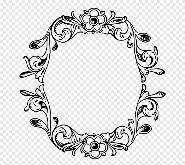 Круглый узор листья