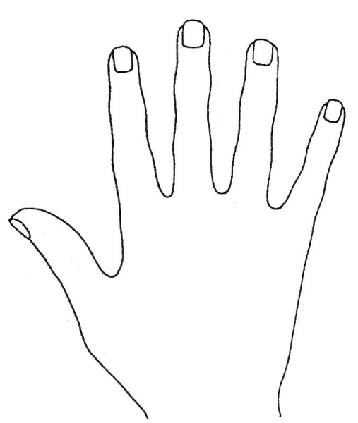 Ладошки для раскрашивания