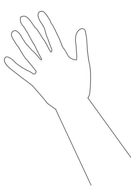 Ладошки для раскрашивания