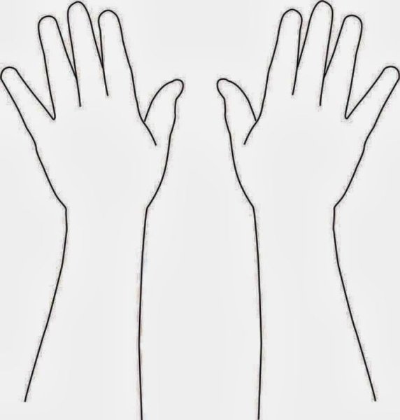 Рука раскраска