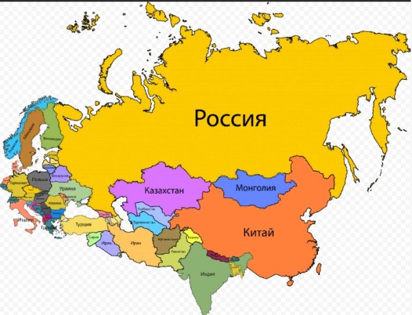 Карта Россия Монголия Китай