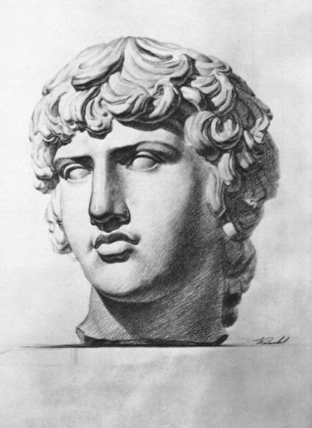 Гипсовая голова Антиноя