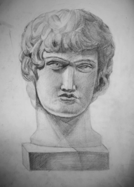 Антиной гипсовая голова