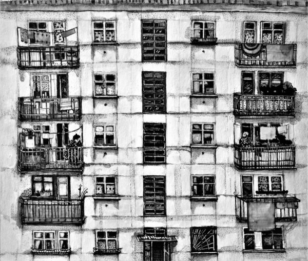 Черно белые хрущевки