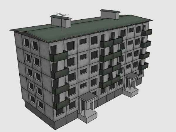 Панельный многоэтажный дом для детей