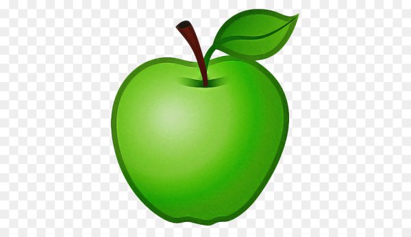 Зеленое яблоко нарисованное