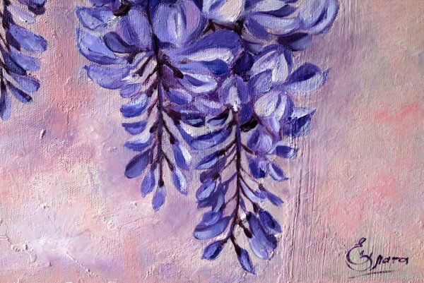 Глициния китайская акрилом