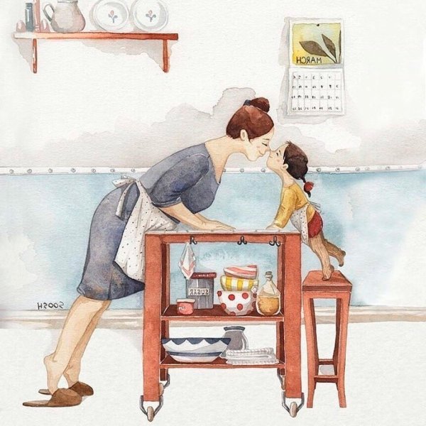 Soosh иллюстрации о семье