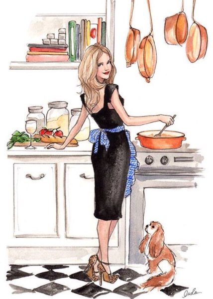 Женщина хозяйка в доме