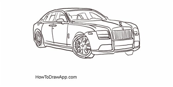 Роллс Ройс спереди рисунок
