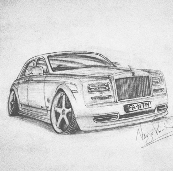 Раскраска Роллс Ройс Фантом