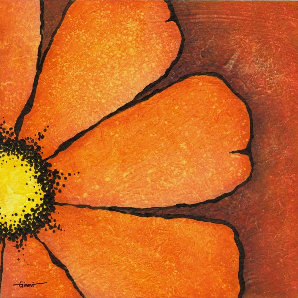 Иллюстрация в оранжевых тонах