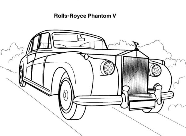 Раскраска Rolls Royce Phantom