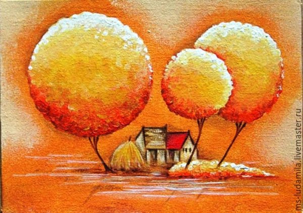 Картины в оранжевых тонах