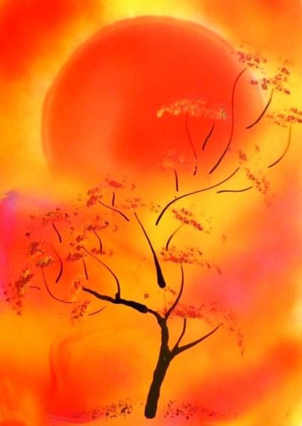 Картины в оранжевом, желтом цвете