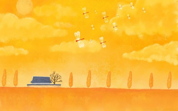 Рисунки на оранжевом фоне