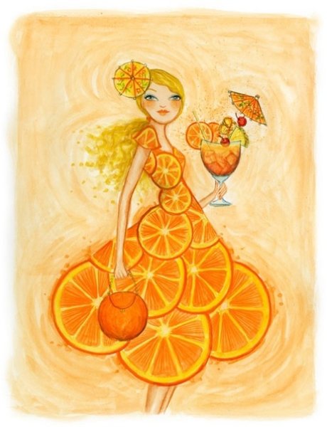 Рисунки оранжевого цвета