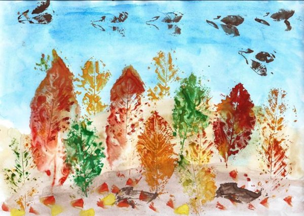 Осень наступила рисование