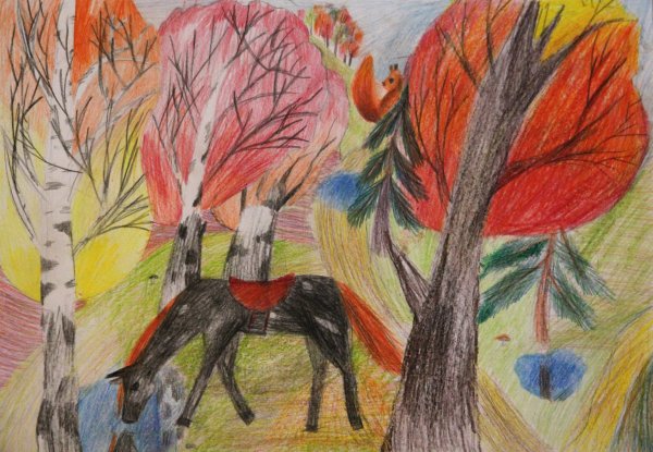 Рисунок осень пришла