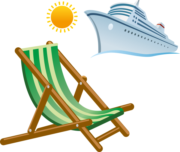 Шезлонг на белом фоне