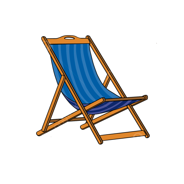 На шезлонге рисунок смешной