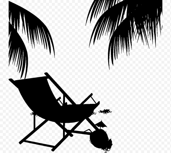 Шезлонг пляж вектор
