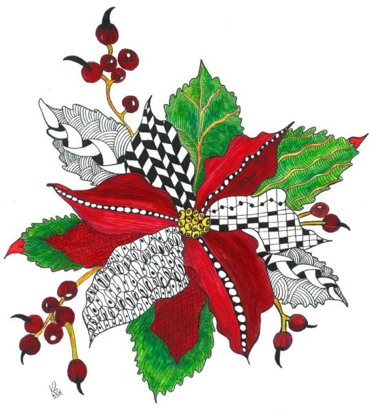 Тангл Poinsettia