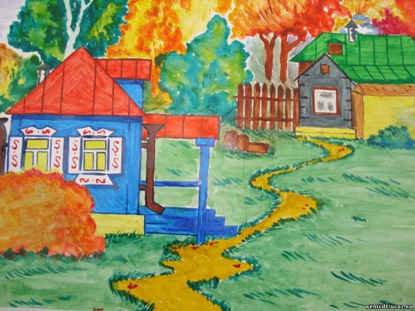 Рисунок на тему родной угол